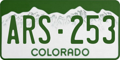CO license plate ARS253