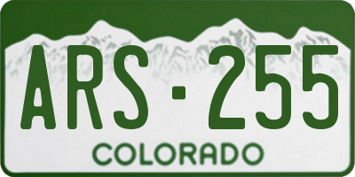 CO license plate ARS255