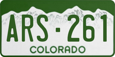 CO license plate ARS261