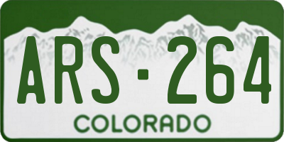CO license plate ARS264