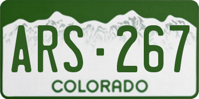 CO license plate ARS267