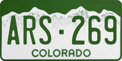 CO license plate ARS269