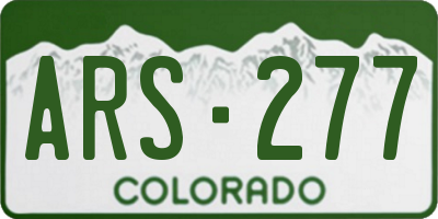 CO license plate ARS277