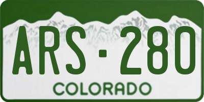 CO license plate ARS280