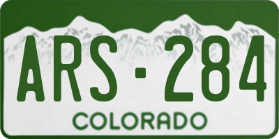 CO license plate ARS284