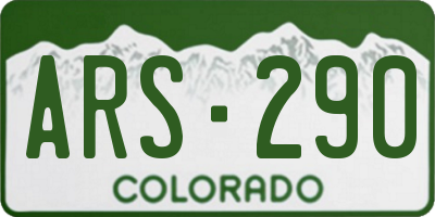CO license plate ARS290