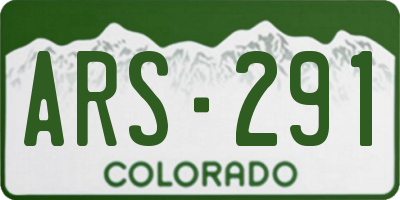 CO license plate ARS291