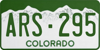 CO license plate ARS295
