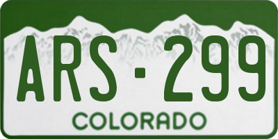 CO license plate ARS299