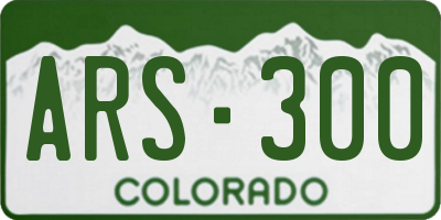 CO license plate ARS300
