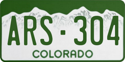 CO license plate ARS304