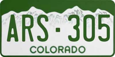CO license plate ARS305