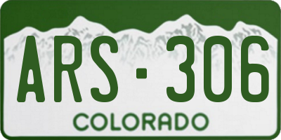 CO license plate ARS306