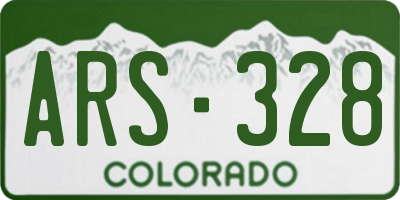 CO license plate ARS328