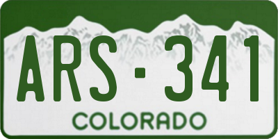 CO license plate ARS341