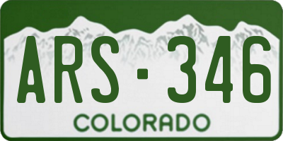 CO license plate ARS346
