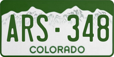 CO license plate ARS348