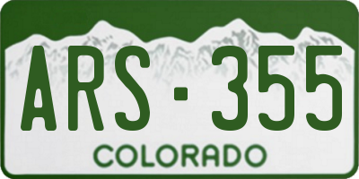 CO license plate ARS355