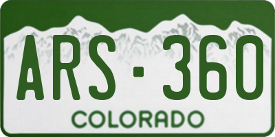 CO license plate ARS360