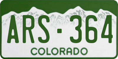 CO license plate ARS364