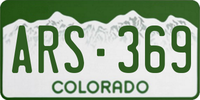 CO license plate ARS369