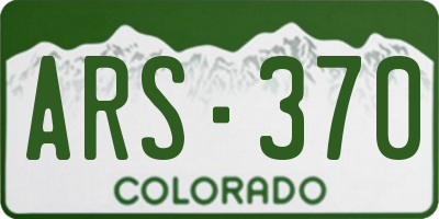 CO license plate ARS370