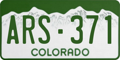 CO license plate ARS371