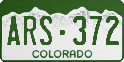 CO license plate ARS372