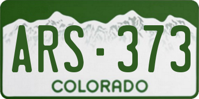 CO license plate ARS373