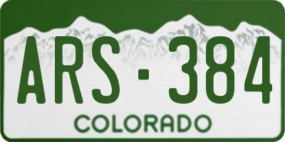 CO license plate ARS384