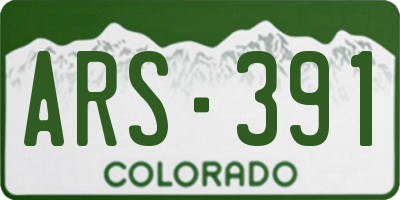CO license plate ARS391