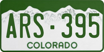 CO license plate ARS395
