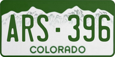 CO license plate ARS396