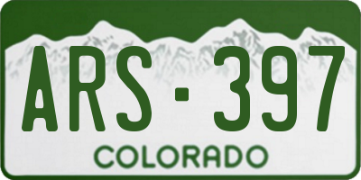 CO license plate ARS397