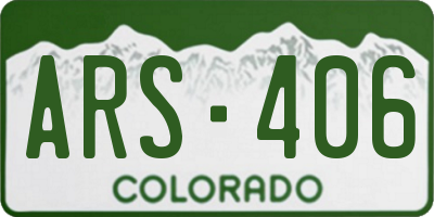 CO license plate ARS406