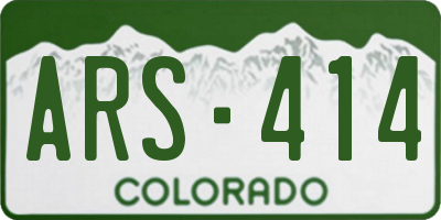 CO license plate ARS414