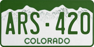 CO license plate ARS420