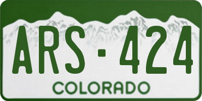 CO license plate ARS424