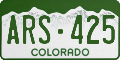 CO license plate ARS425