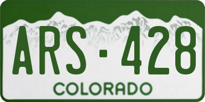 CO license plate ARS428