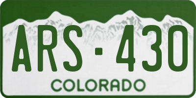 CO license plate ARS430