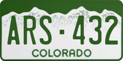 CO license plate ARS432