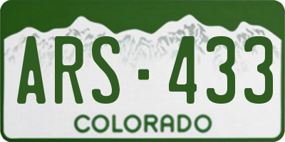 CO license plate ARS433