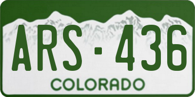 CO license plate ARS436