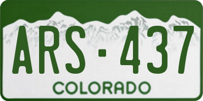 CO license plate ARS437