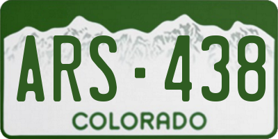 CO license plate ARS438