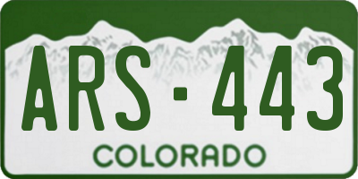 CO license plate ARS443
