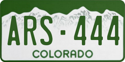 CO license plate ARS444