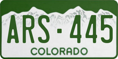 CO license plate ARS445