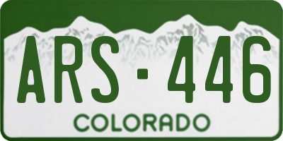 CO license plate ARS446